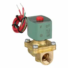 This 2-way/2-position normally closed solenoid valve features a 3/4 in pipe size and 120V AC voltage. The watertight coil enclosure suits damp or washdown environments. Designed for high-flow applications, it provides reliable on/off control for water, air, and light oil systems.