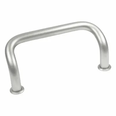 JW WINCO Pull Handle: Threaded Holes, Stainless Steel, Silver, 0.39 in - Load-Rated Offset Pull Handles