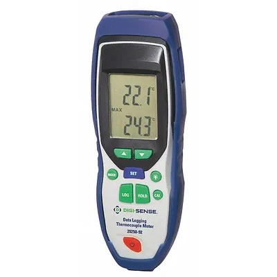 DIGI-SENSE Thermistor Thermometer: -40 to 257°F, 1 Channel, USB Output - Thermistor Meters with Cabled Data Output