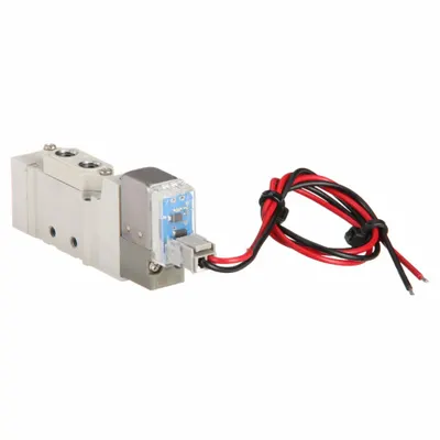 SMC Solenoid Air Control Valve: SY3000 Series, Single Solenoid, Five-Way / Two-Position - SMC SY Series Directional Control Valves