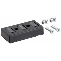 Roller element made from PA6 GF30 material with ESD classification. Measures 30 mm x 40 mm and is black in color. Used in conveyor and material-handling systems where static discharge control is required.