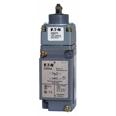 EATON Push Roller Plunger Limit Switch: Roller Plunger, Metallic, Momentary/Momentary - Top-Mount Roller-Plunger Limit Switches