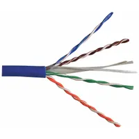 CAROL Category Cable: 1,000 ft Cable Lg, 23 AWG, Plenum, Blue, PVC, Std, CP6.30.07, 6, Unshielded