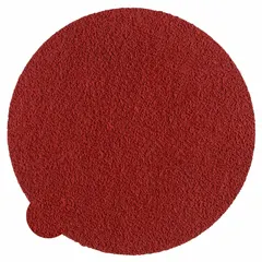 12-inch diameter, 36-grit ceramic abrasive disc on YF weight polyester backing. Designed for cool cutting on stainless steel and nickel alloys, reducing heat buildup during aggressive material removal. Suitable for surface preparation, blending, and finishing in metalworking applications.