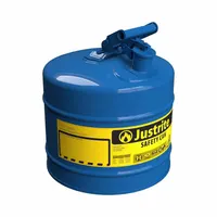 JUSTRITE TYPE I SAFETY CAN: For Use With Kerosene, 5 gal Capacity, Powder Coated Steel, Blue (MPN 7150300)