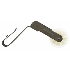 Replacement idler pulley for maintaining proper belt tension and drum rotation in compatible dryers. Ensures the drive belt stays engaged for smooth drum operation during drying cycles.