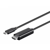 MONOPRICE USB Cable: Type C End 1, HDMI End 2, Black, 9 ft Lg, 3.1 USB Specification, USB Cable (MPN 24442)