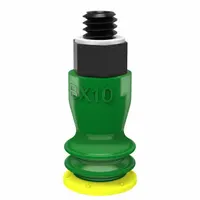 PIAB Vacuum Pad Assembly: M5, 10.92 mm Pad Dia, Polyurethane, Yellow, 24.89 mm Pad Ht, 30A, BX10P (MPN BX10P.4K.01AC)