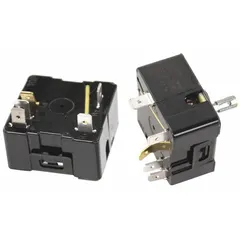 OEM replacement heat selector switch for Electrolux ovens. Selects heating modes such as bake and broil. Used to control oven functions in residential cooking appliances.