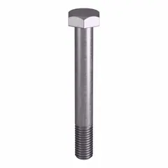 Grade B8M stainless steel heavy hex bolt with 5/8"-11 thread size and plain finish. Meets ASTM A193 material standards and ASME B18.2.1 dimensional standards. Supplied in a small pack without a nut. Commonly used in structural bolting applications requiring corrosion resistance.