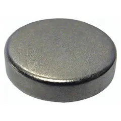 Neodymium disc magnet, type 35, with 1/2 in outside diameter, 0.12 in thickness, and 4 lbf maximum pull force. Used for holding, lifting, and positioning ferrous parts in industrial assembly, fixturing, and material handling.