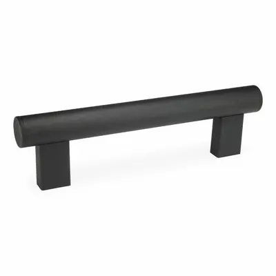 JW WINCO Pull Handle: Threaded Holes, Rear-Mount, 16 in Mounting Hole Center to Center - Load-Rated Straight-Leg Tubular Pull Handles
