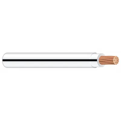SOUTHWIRE Building Wire: Copper, 10 AWG, 1 Conductors, Stranded, White/Black, 1,250 ft Lg - Copper THHN/THWN Building Wires