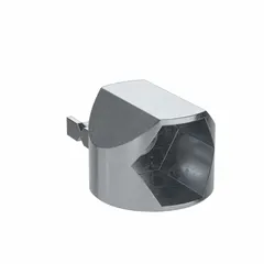 Zinc anchor connector from the 30 Series, designed for 8 mm slot width. Features a zinc-plated finish and gray color. Used to secure components in industrial framing and conveyor systems, such as machine guarding, workstations, and material handling structures.
