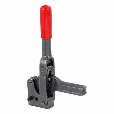 DE-STA-CO Vertical Hold-Down Clamp: Std Vertical Handle, Solid Base Mounting, 2.49 in Arm Lg - Nonreflective Toggle Clamps