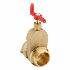 This straight-body hydrant gate valve features a 2-1/2 in pipe size with both male and female NST threads. It is used for flow control in fire protection and industrial water systems where hose connections are required.