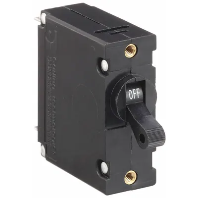 CARLING TECHNOLOGIES Panel Mount Circuit Breaker: 7.5 A Amps, 250/277V AC, 80V DC, Threaded Insert - Toggle Style, Front Panel-Mount Miniature Circuit Breakers
