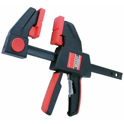 BESSEY Trigger Clamp: Soft-Touch Grooved, 18 in Max Jaw Opening, 7 1/2 in to 24 1/4 in - Dual-Function Trigger Clamps & Spreaders