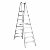 WERNER Twin Platform Stepladder: 8 ft Ladder Size, Aluminum, 300 lb Load Capacity, 47 lb Wt (MPN PT378)