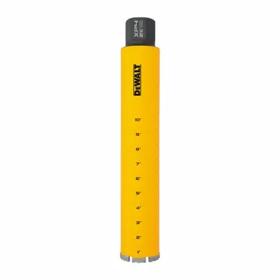 DEWALT Core Bit: 2 3/4 in Core Dia, 14 in Max Drilling Dp - Diamond-Tipped Core Bits for Wet Coring