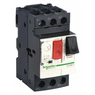 SCHNEIDER Manual Motor Starter: Non-Reversing, 3 Poles, 14 A, Thermal Protection - Non-Reversing Starters with Thermal Overloads
