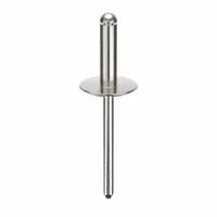 Blind Rivet,2 in L,0.183 in dia,PK250: Inch, 2 in Overall Lg, 43/64 in Body Lg, Open End, 250 PK (MPN AD68BSLF200)