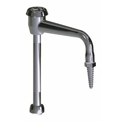 CHICAGO FAUCETS Spout: Spout, Gooseneck, 5 gpm Flow Rate, Brass, Polished Chrome - Laboratory Faucet Replacement Nozzles & Spouts