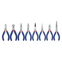 Plier Set: 8 Pliers, Std Cushion Grip, Manual, Pouch, 6 - 9 Pliers Range