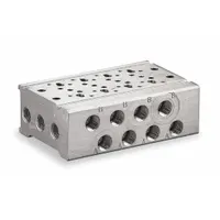 Manifold: Base-Mounted Body, 0°F to 122°F, 22 psi to 115 psi, Female 1/8 in NPT, 4 Valve Ports, Side (MPN SMH51N-04)