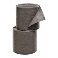 PIG Sorbent Roll: 150 ft Lg, 15 in Wd, Gray, Polypropylene, 150 ft Roll Lg, 15 in Roll Wd, 2 PK (MPN MAT220)
