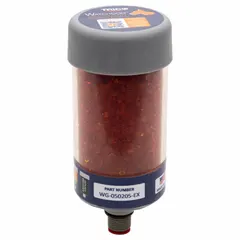 This desiccant breather removes moisture and particles from industrial equipment reservoirs. It features a 3/8" NPT male thread and 3-micron filtration. Suitable for use on gearboxes, hydraulic tanks, and storage tanks in high-humidity environments.