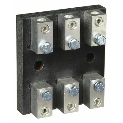 MERSEN Fuse Block: Open Block Design, 3 Pole, 600 V AC, Box Lug - Fuse Blocks for UL Class T Fuses