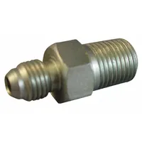 Hydraulic Hose Adapter: 1/2 in x 1/2 in Fitting Size, Male x Male, NPTF x NPTF, Rigid, Straight (MPN 9011-08-08)