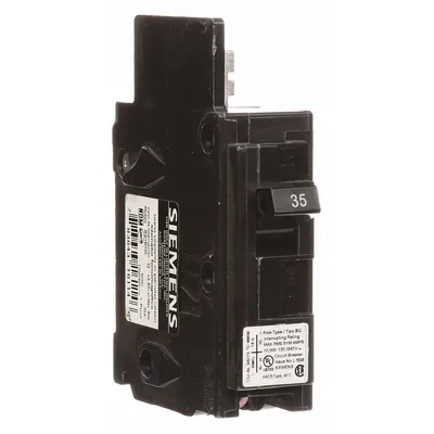 SIEMENS BQ1B035 Miniature Circuit Breaker, 35A, 120V AC, 1-Pole, Bolt-On - BQ & BQH Series, Bolt-On Siemens Miniature Circuit Breakers