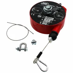 This general purpose tool balancer suspends and counterbalances handheld tools up to 17.6 lb, reducing operator fatigue in assembly and maintenance tasks. Constructed with an aluminum body and fixed cable design, it provides consistent support for repetitive operations. Cable length is 6.5 ft, with a working range of 13.20 to 17.60 lb. Designed for use with a safety cable (not included).