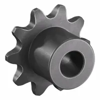 TSUBAKI Sprocket: One-Sided Hub, For Single Strands, 25, 10 Teeth, 0.809 in Pitch Dia, Steel (MPN 25B10)