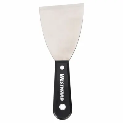 WESTWARD Putty Knife: Bld. Mat. Stainless Steel, Hdl. Mat. Polypropylene, Stiff - Standard Scrapers