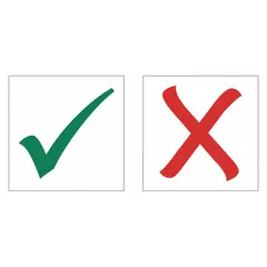 White vinyl sign with mounting holes for indicating safe seating spacing. Nominal size 6 in x 6 in. Used in seating areas to help maintain social distance.