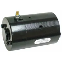 This 12V DC wound field motor is designed for hydraulic lift applications in industrial and mobile equipment. It delivers 2800 RPM at full load with a 200 A current draw. The motor features a 9/16 in shaft diameter and an overall length of 7 1/2 in, with CCWSE rotation
