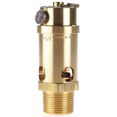 CONRADER Safety Valve: Soft Seat, 1 in (M)NPT Inlet (In.), 200 psi Preset Setting (PSI) - Soft Seat Pneumatic Safety Valves