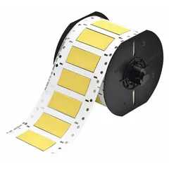 Precut sleeve label roll for on-demand identification of industrial wiring. Polyolefin material in yellow matte finish. Fits wire gauges 1 AWG to 8 AWG. Compatible with BBP33 printer series.