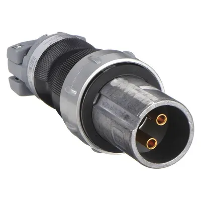 HUBBELL Pin and Sleeve Plug: Gray, 250V DC/600V AC, Single Phase, 60 A, 2 Pole - Watertight Plugs