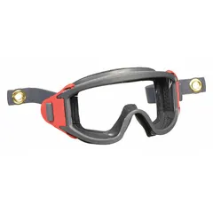 Clear safety goggles with anti-fog, chemical-resistant, and scratch-resistant properties. Features indirect venting and an elastic band. Suitable for firefighting, chemical handling, and general industrial eye protection.