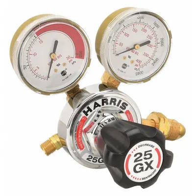HARRIS Gas Regulator: Single Stage, CGA 510 Inlet, 9/16"-18 M LH Outlet, 15 psig - Fuel Gas Regulators