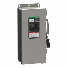 Non-fusible safety switch rated 100 A, three phase, 600V AC/DC. Housed in a 316 stainless steel enclosure for corrosion resistance. Used for safe disconnection of power in industrial and commercial applications, particularly in corrosive environments.