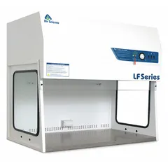 The AIR SCIENCE Purair LF (VLF-48-A) is a fully assembled standard clean bench with a blower and work surface included. It provides a HEPA-filtered, particle-free work environment for applications such as media preparation, sample handling, and electronics assembly. A base/stand is required but not included.