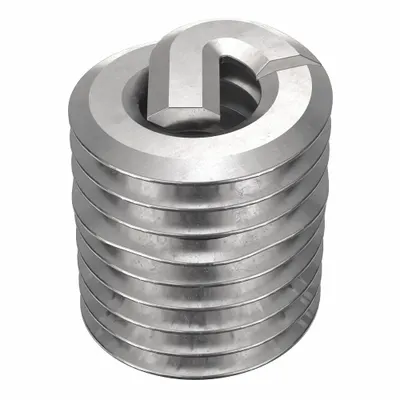 HELI-COIL Helical Insert: Tanged Tang Style, Free-Running, #2-56 Thread Size, Plain - Free-Running Tanged Helical Inserts