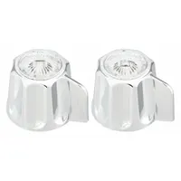 Handle: Gerber, Knob Handle, Use with Hot/Cold Water Temp, Cast Metal, Chrome Finish, Screw, 2 PK (MPN 99-1152)