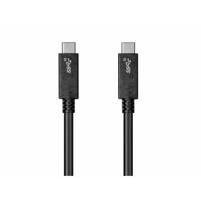MONOPRICE Cable: Type C End 1, Type C End 2, Black, 3.3 ft Lg, 3.1 USB Specification - Standard USB & Lightning Cables