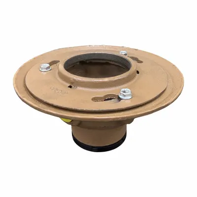 JAY R. SMITH MFG. CO Floor Drain: 9 in Overall Dia, 2 in Nominal Pipe Size, Push On - Height Adjustable Floor Drains